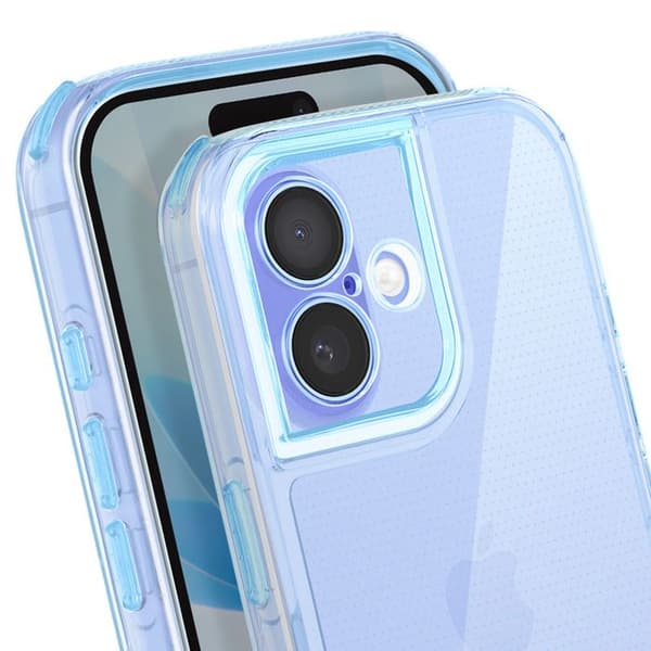 Skyddsfall för iPhone 17 Förstärkt Bi-Material Texturerad Halkfria Blå