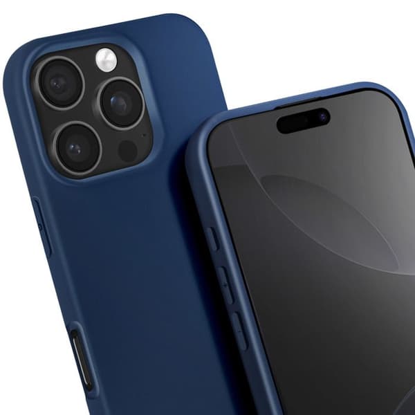 Coque Cordon Semi Rigide Soft touch för iPhone 16 Pro Max Mörkblå