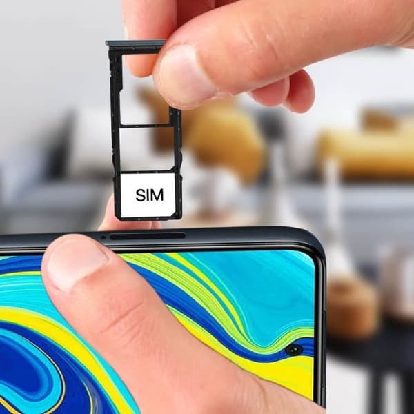 Xiaomi Redmi Note 9S SIM-kortfack - AVIZAR - Nano SIM och Micro SD - Blå
