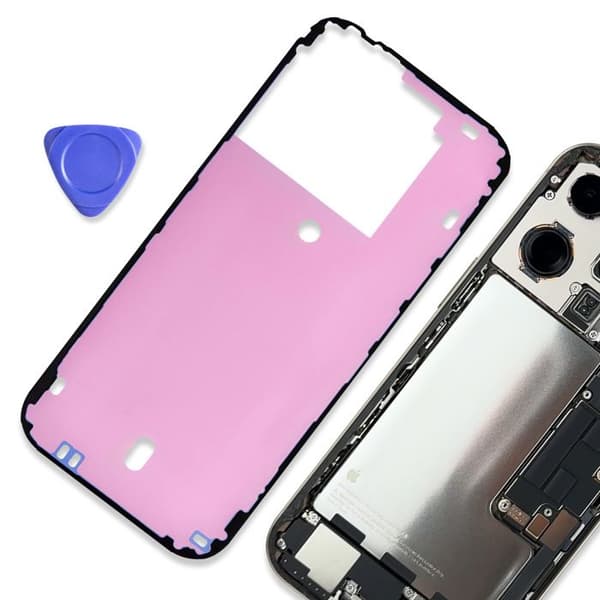 Bakre glaslim för iPhone 16 Pro, kompatibel för byte, rosa