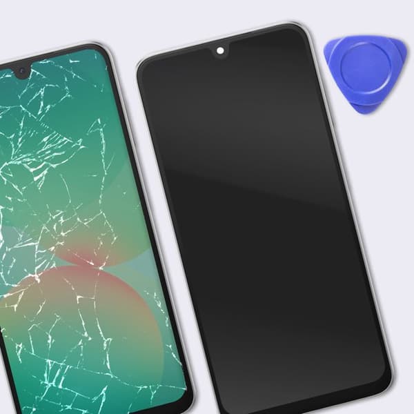Helskärm för Galaxy A26 OLED-panel med förmonterad vit ram