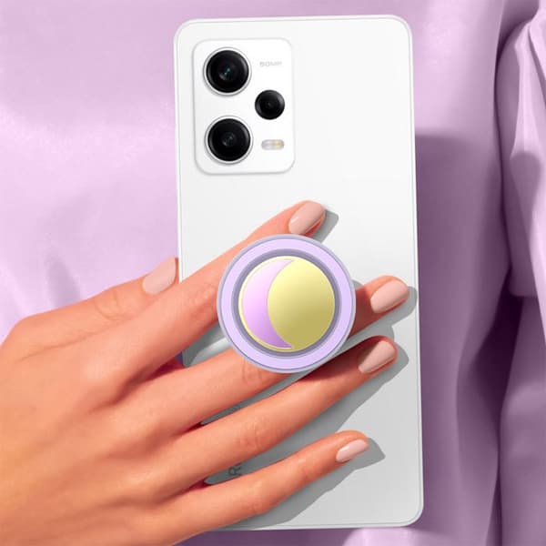 Stöd Smartphone PopGrip Premium Emalj Vax Fixering Solid PopSockets Lila