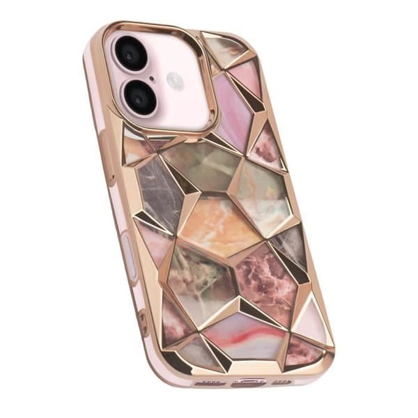 Fodral till iPhone 16 Stötsäker Twinki Collection Gold