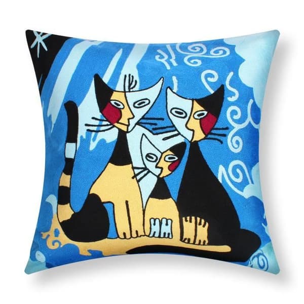 Kuddfodral - AVIZAR - Pack om 2 - 45x45 cm - Broderade - Multifärgad - Chic
