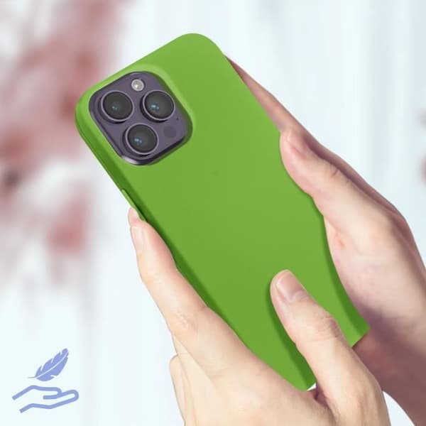 Coque iPhone 14 Pro - Semi-rigid - Grön - Soft-touch - Effektivt skydd