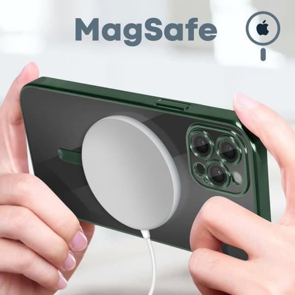 Coque - Apple - iPhone 12 Pro - Silikon - Grön - Kromad kant