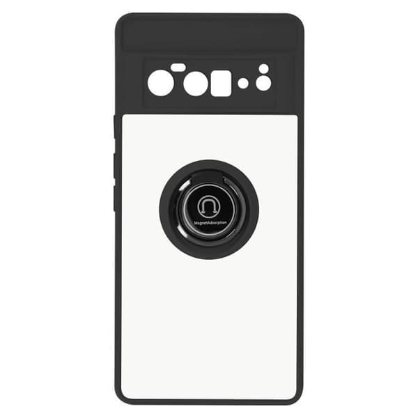 Skyddsskal - AVIZAR - Google Pixel 6 Pro - Bi-material - Metallring - Svart