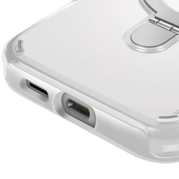 Coque MagSafe för Samsung S24 och S25 Stötsäker med Fällbart Stöd Vit