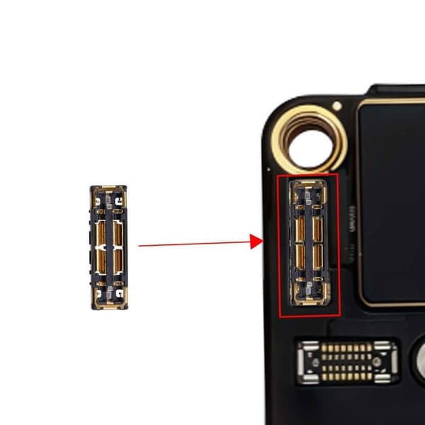 FPC-batterikontakt för iPhone 16 Pro / 16 Pro Max 4 stift svart