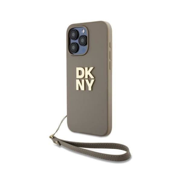 Coque - DKNY - iPhone 14 Pro Max - Beige - Handled - Metallisk Logotyp