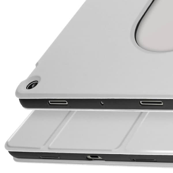 Etui Stöd - Google - Pixel Tablet - Syntetiskt läder - Grå - Heltäckande skydd
