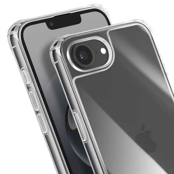 Siliconfodral för iPhone 17e med 70 cm flätad nylonrem, transparent