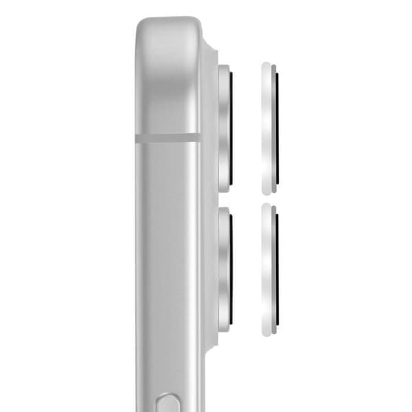 Härdat Glas Kamera för iPhone 16 Plus Hårdhet 9H Rep-resistant Silver