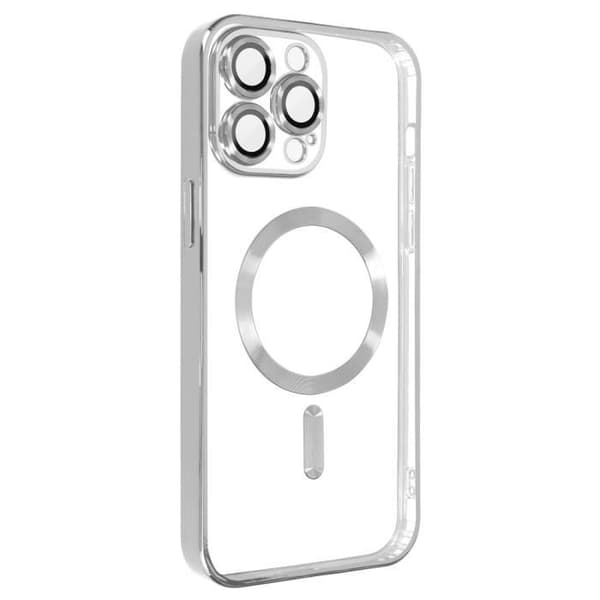 MagSafe-skal - Apple - iPhone 13 Pro Max - Silikon - Silver - Kromad kant