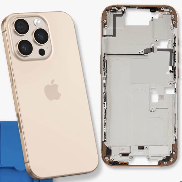Centralchassi Kompatibel med iPhone 16 Pro Exakt och Säker Justering Guld