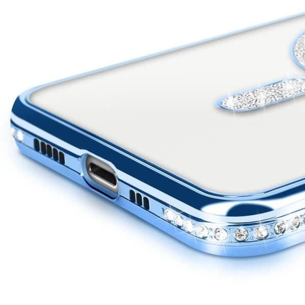 Coque Diamant för iPhone 13 Pro MagSafe Contour Strass Blå