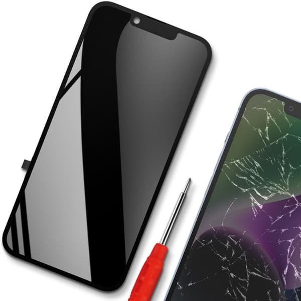 Skärm för iPhone 14 Soft OLED-panel med responsiv touchglas svart