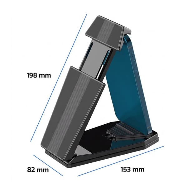 Stöd för Smartphone / Tablet i Svart Utsträckt Kolfiber Effekt