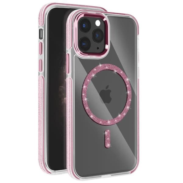 Coque MagSafe - Silikon - iPhone 11 Pro - Glittrande - Stötsäker - Kameraskydd