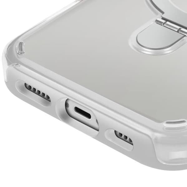 Coque MagSafe för iPhone 12 Pro och 12 Stötsäker med Fällbart Stöd Vit