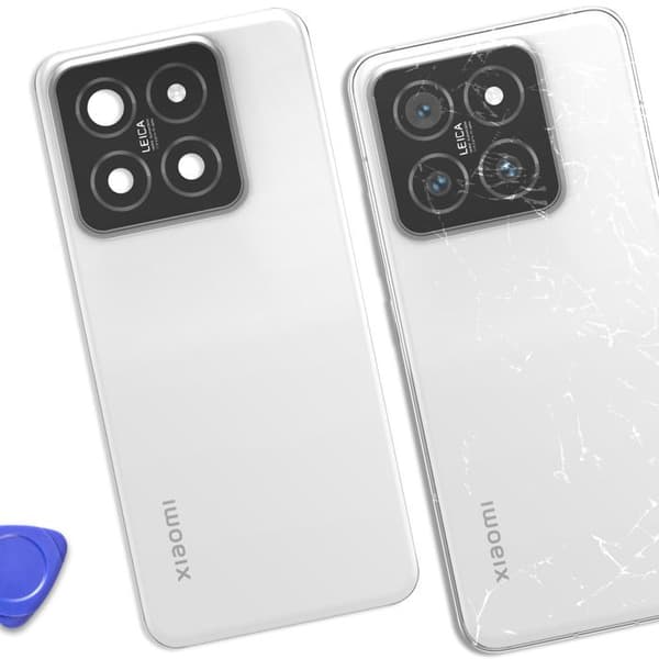 Bakre glas - Xiaomi 14 - Vit - Service Pack - Förenklad installation