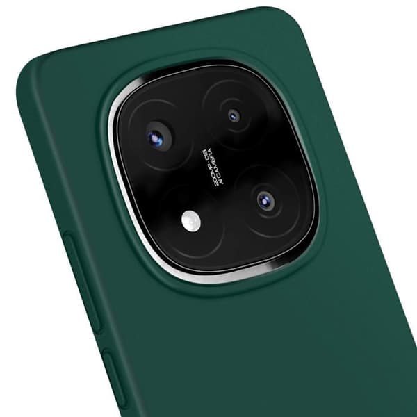 Coque - Redmi Note 14 Pro och 14 Pro Plus - Halvstyv silikon - Stötresistent skydd - Grangrön
