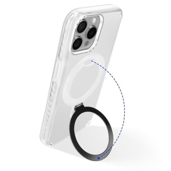 MagSafe-skal för iPhone 13 Pro Max Stötsäker med Fällbart Stöd Vit