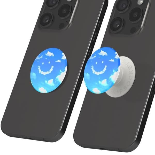 Ring och Universal Support - POPSOCKETS - Blue Skies - Infällbar - Video Support - Smartphone