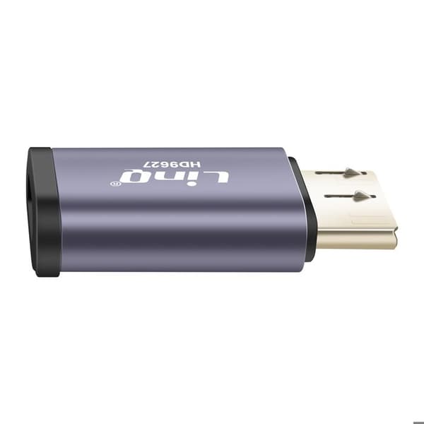 USB C honk till Micro B 3.2 hane Adapter 10Gbps Överföring LinQ Grå
