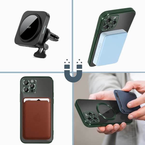 Coque - Apple - iPhone 12 Pro - Silikon - Grön - Kromad kant