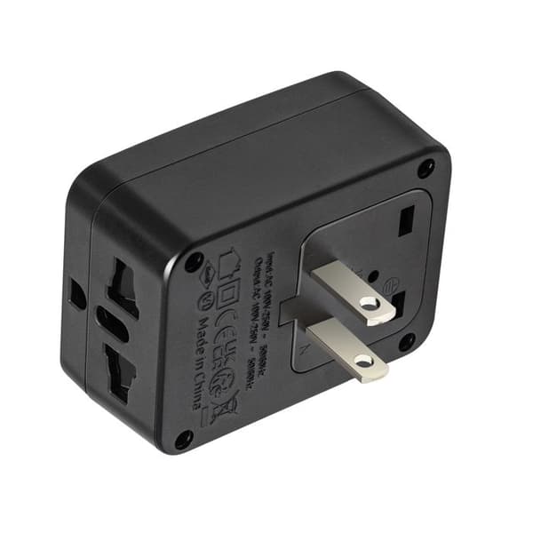 Reseadapter - AKASHI - Typ A - 3 Universalutgångar - Kompakt - Lätt