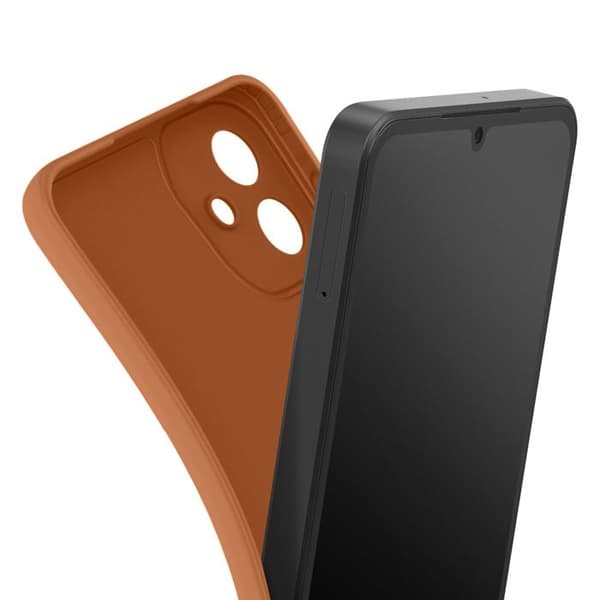 Silicone Soft Case for Galaxy A07 with Reinforced Camera Block Brown