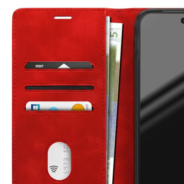 Plånboksfodral för Google Pixel 11 Pro XL Mocka Effekt med Stöd Röd