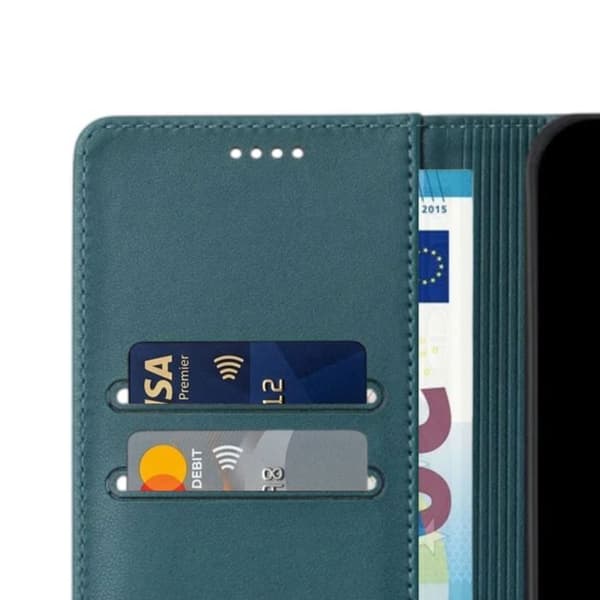 Plånboksfodral för Google Pixel 11 Pro Syntetläder Grått Mörkgrönt Anti-RFID