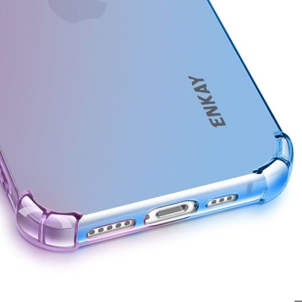 Coque Silicone - Enkay - iPhone 16e - Stötsäker - Blå Gradient - Airbag Drop Skydd