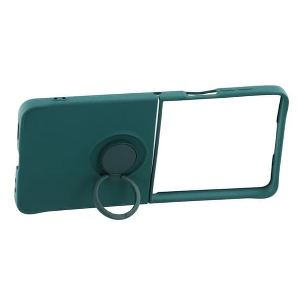 Skydd för Galaxy Z Flip8 Soft-Touch med Stödring och Rem Grön