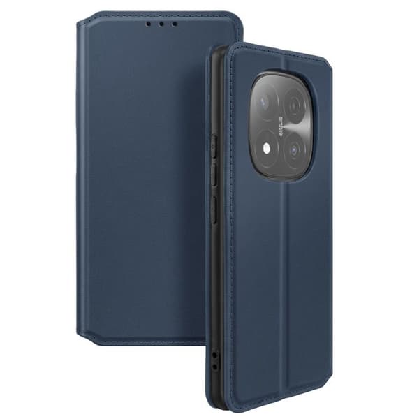 Fodral med lock för Xiaomi Redmi Note 14 Pro / 14 Pro Plus Classic Edition Mörkblå