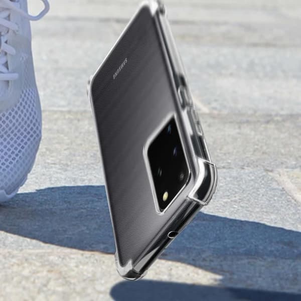 Coque - AKASHI - Galaxy S20 Plus - Flexibel - Stötsäker - Transparent Vit