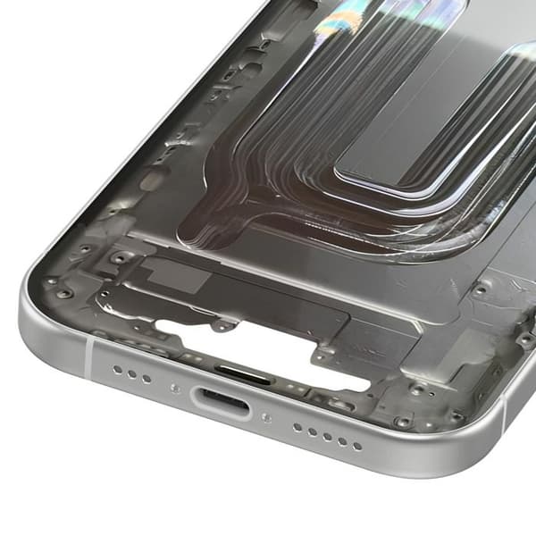 Ersättningscentralchassi för iPhone 17 med vit värmerör
