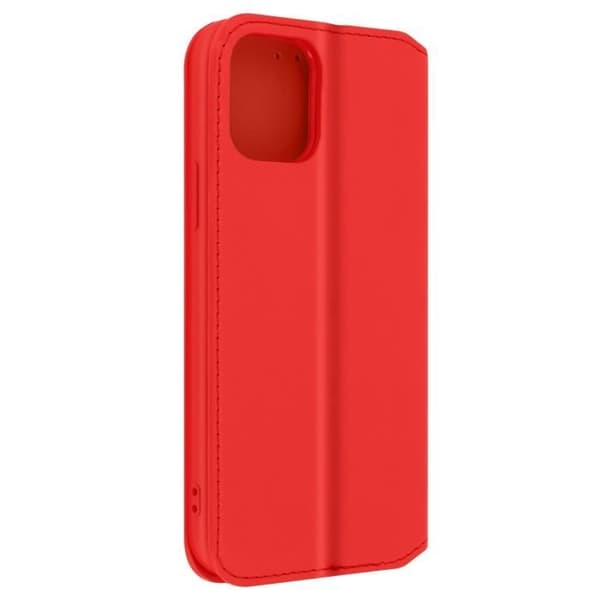 Fodral Folio - Apple - iPhone 12 Pro Max - Röd - Videostöd - Kortfack
