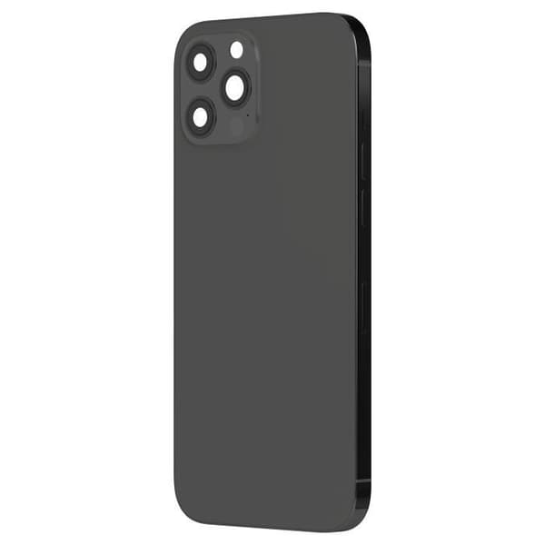 Chassi iPhone 12 Pro Max - Ersättning - Baksida - Mörkgrå - Kvalitetsmaterial - Hållbar