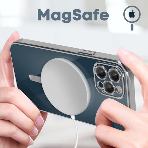 Coque - Apple - iPhone 12 Pro - Silikon - Silver - MagSafe