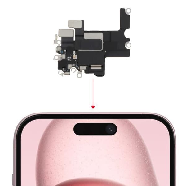 Intern högtalare - AVIZAR - iPhone 15 Plus - Svart - Åtgärdar ljudproblem