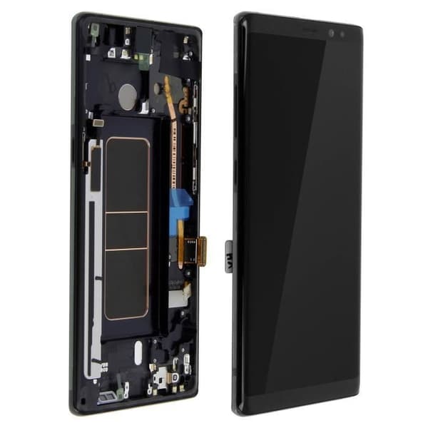 Framsidan Galaxy Note 8 Original Samsung LCD Skärm + Touch + Chassi Svart