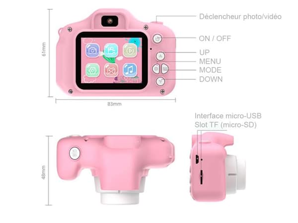 Barnkamera EasyClick Lätt Rosa