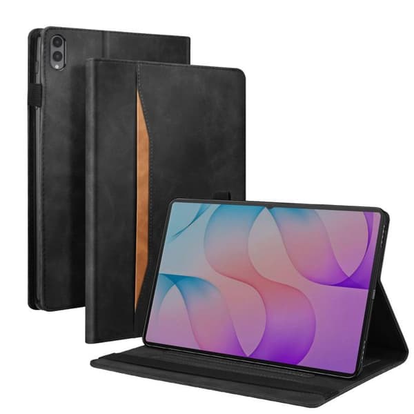 Plånboksfodral för Galaxy Tab S12 Plus med justerbart videostöd svart