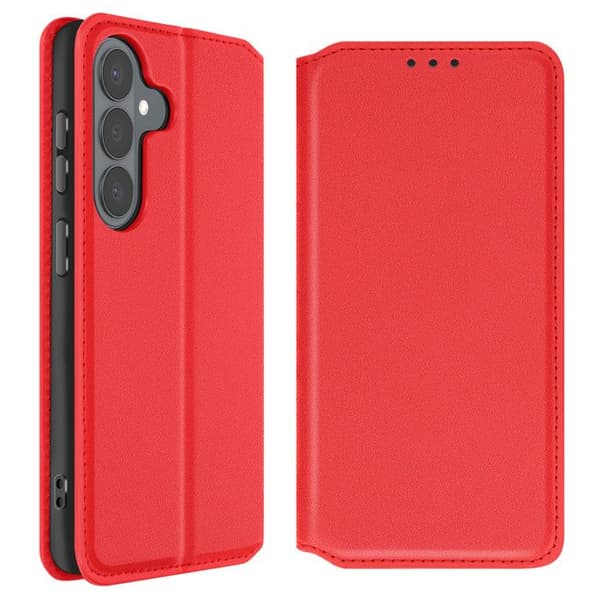 Magnetiskt Flipfodral för Galaxy S26 Plus Ställfunktion Classic Edition Röd