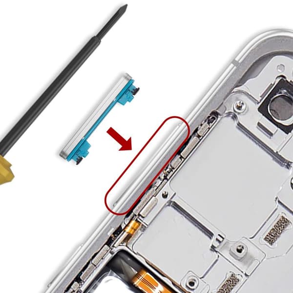 Original Volymknapp för Galaxy S24 FE Service Pack Samsung Silver