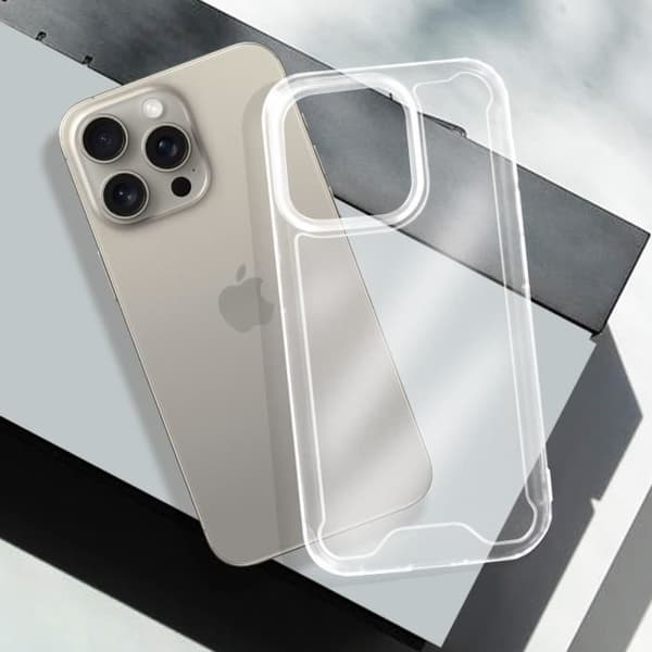 Fodral för iPhone 15 Pro - AVIZAR - Hård - Stötsäker - Transparent - Modern