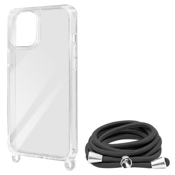 Coque - AVIZAR - iPhone 11 Pro - Transparent - Justerbart snöre 90 cm - Hård polykarbonat